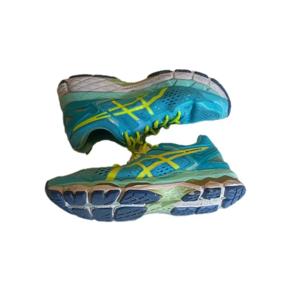 ASICS Gel Kayano 22 Running Shoes Sneakers Walking Blue Women's Size 7